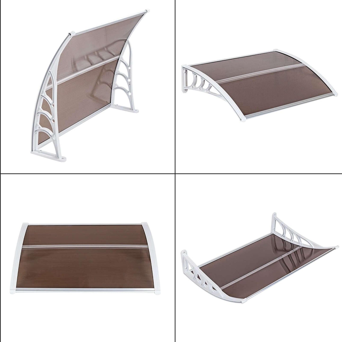 Ah-Decor Awnings Door and Window Awnings Brown Board-White Holder
