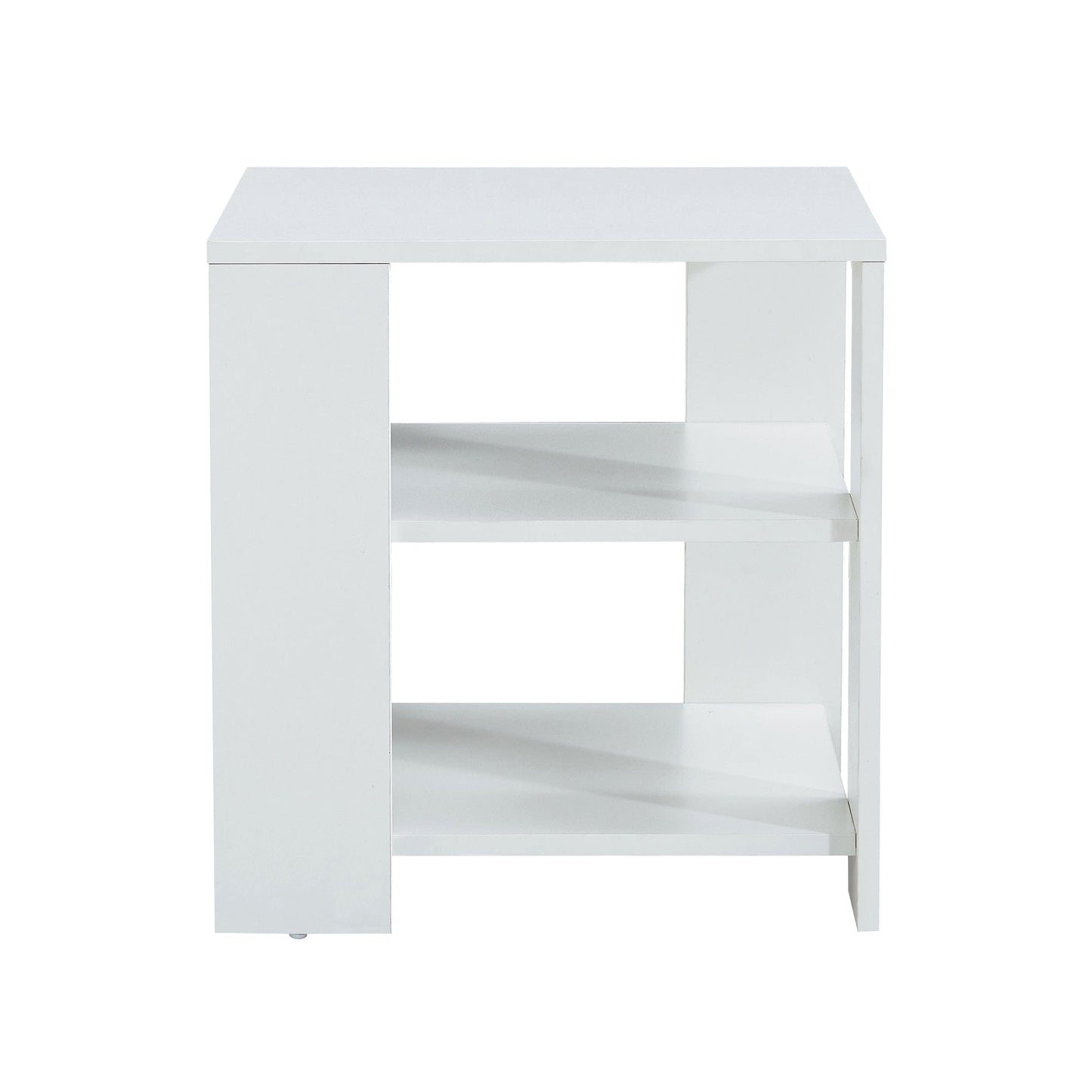 Ah-decor end table Living Room White Side Table for Storage and Decor