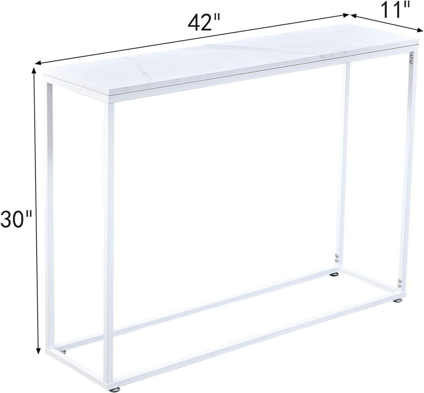 Ahdecor sofa table Console table , White| Living Room, Gold Entrance Table