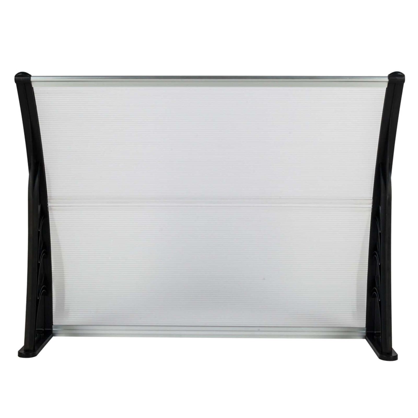 Ah-decor Awnings 39.37 x 31.5 Inch (100 x 80 Cm) Household Application Door & Window Awnings Canopy White & Black Bracket