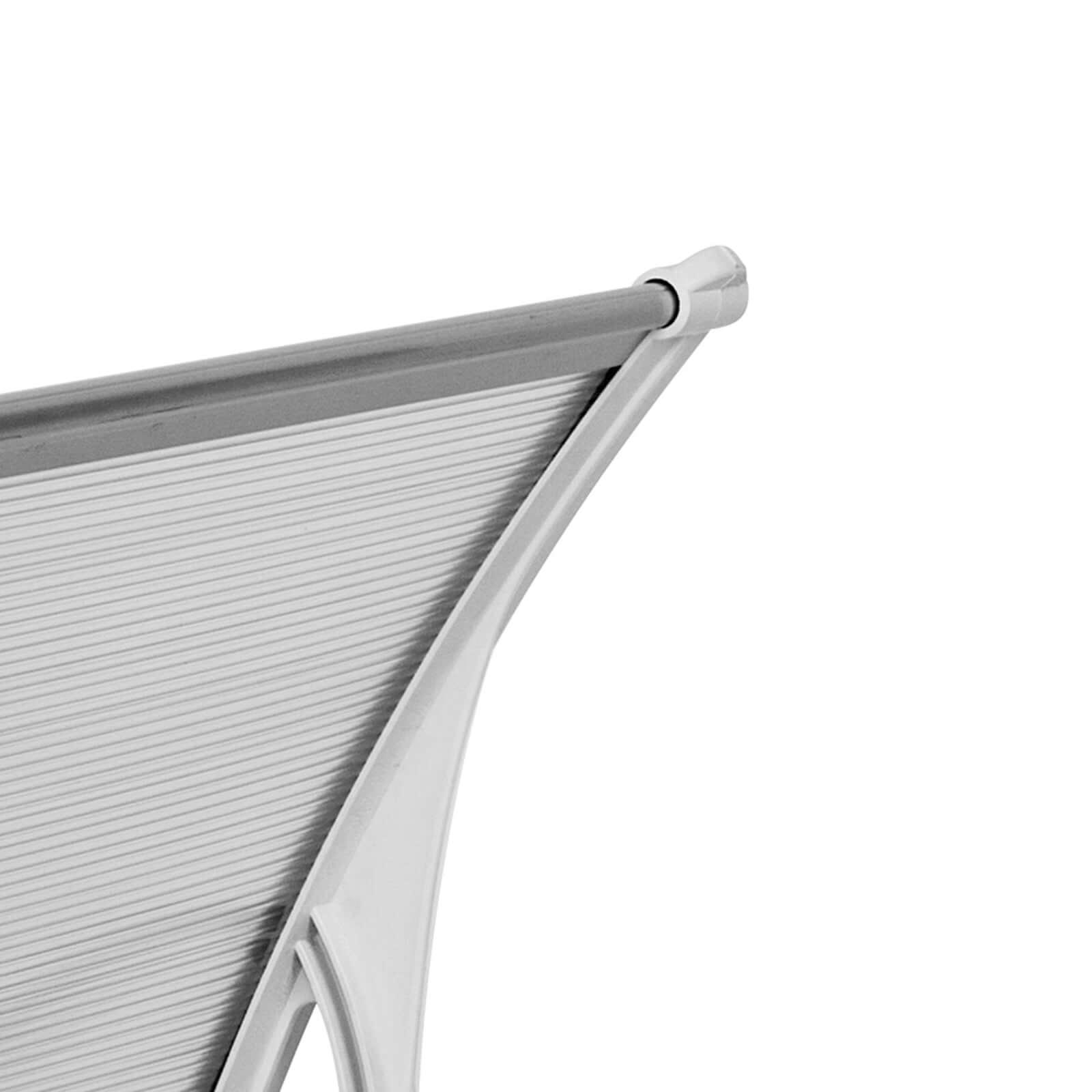 Ah-decor Awnings 39.37 x 31.5  Inch (100 x 80 Cm) Household Application Door & Window Awnings Transparent Board & White Holder