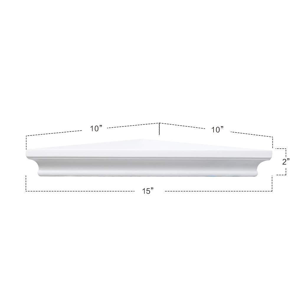 AHDECOR-HOME corner shelf White AHDECOR White Corner Wall Shelves, Wall Mounted Floating Corner Shelf for Home Décor, 2-Pack