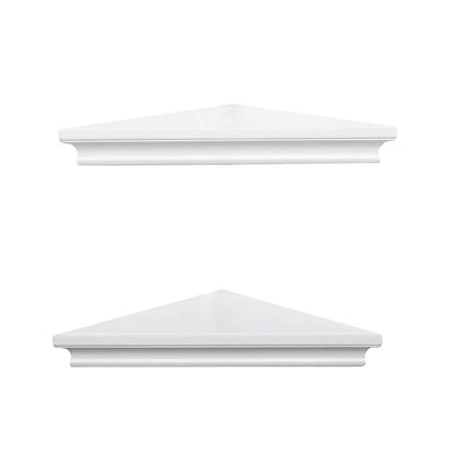 AHDECOR-HOME corner shelf White AHDECOR White Corner Wall Shelves, Wall Mounted Floating Corner Shelf for Home Décor, 2-Pack