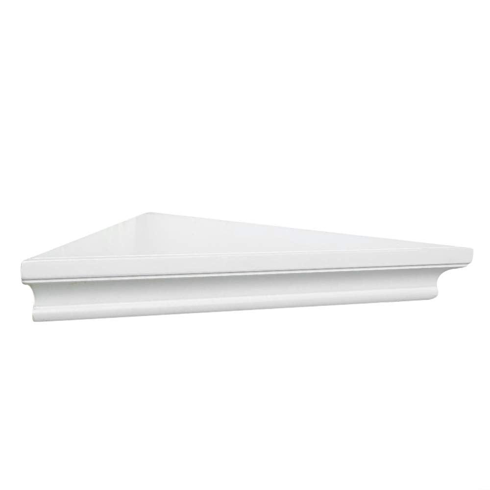 AHDECOR-HOME corner shelf White AHDECOR White Corner Wall Shelves, Wall Mounted Floating Corner Shelf for Home Décor, 2-Pack