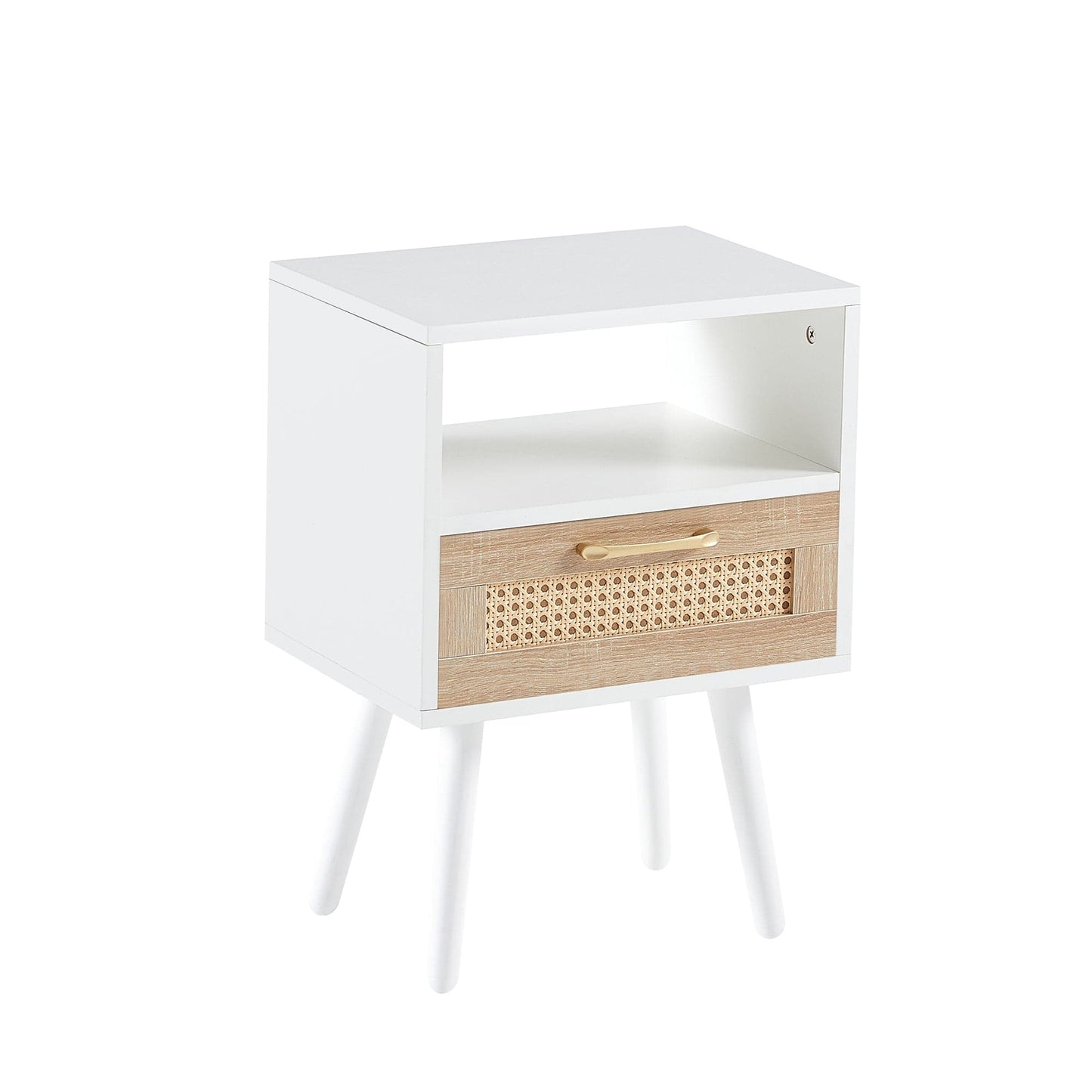 Ah-decor end tables White Storage Side Table for Home Decor