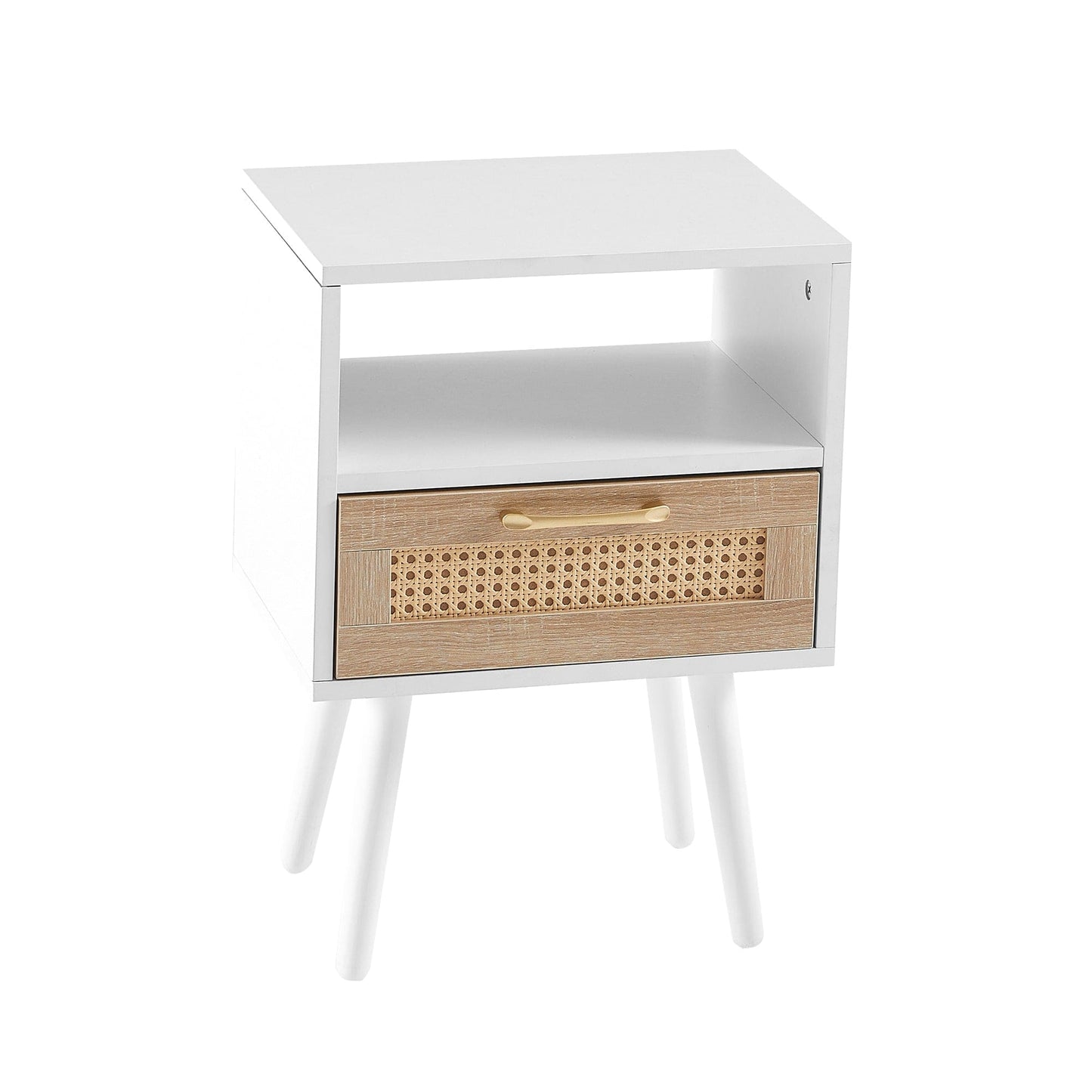 Ah-decor end tables White Storage Side Table for Home Decor