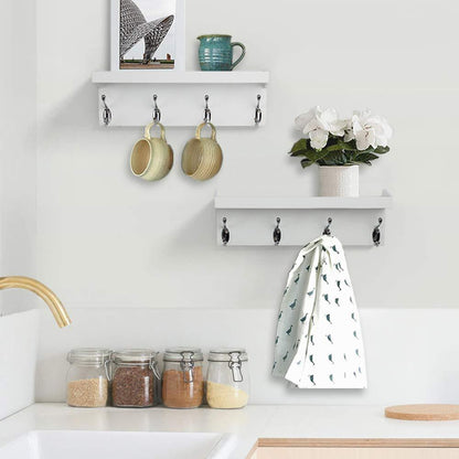 Ah-decor entry hook White / 15 inch Wall Hanging Organizer with 4 Sturdy Hooks