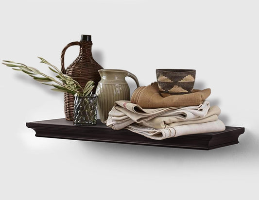 Ah-decor Floating shelf 24 inch / Espresso Brown Floating Wall Shelf for Home Decoration and Display-Espresso Brown
