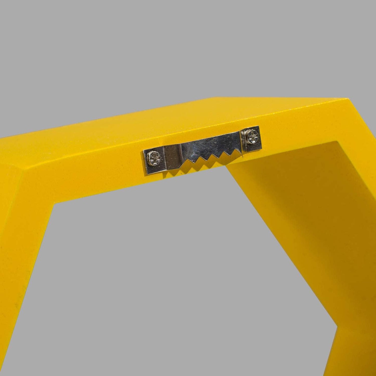 Ah-decor hexagone floating shelf White & Grey & Yellow Set of 3 Adjustable Wall Mounted Hexagon Floating Shelves