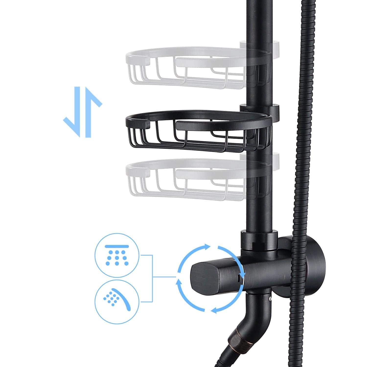 AHDECOR shower-head Shower Head with Handheld Shower System