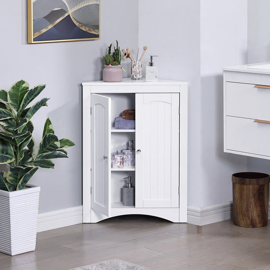 AHDECOR sideboard cabinet,corner cabinet,Bathroom Floor Corner Cabinet with Doors and Shelves, Kitchen, Living Room,Free Standing Storage Cabinet for Bathroom