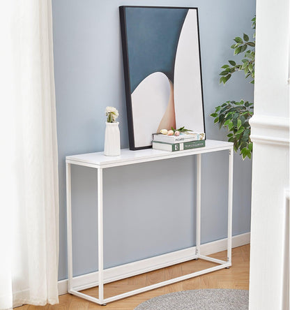 Ahdecor sofa table Console table , White| Living Room, Gold Entrance Table
