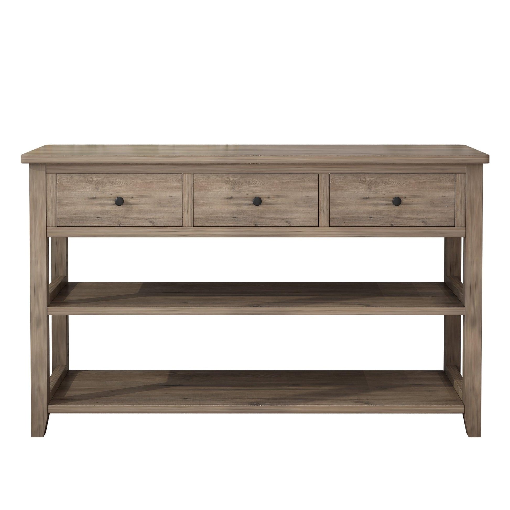 Ah-decor sofa table Sofa Table, Console Table with 3 Drawers and 2 Open Shelves