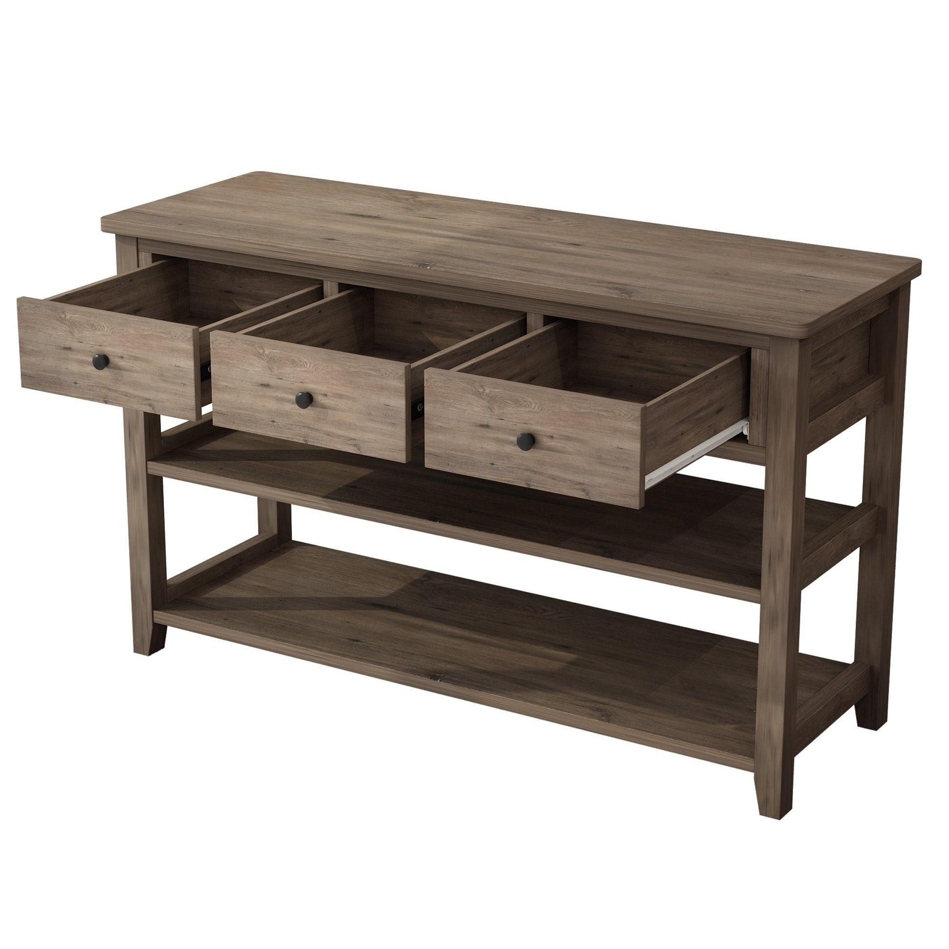 Ah-decor sofa table Sofa Table, Console Table with 3 Drawers and 2 Open Shelves