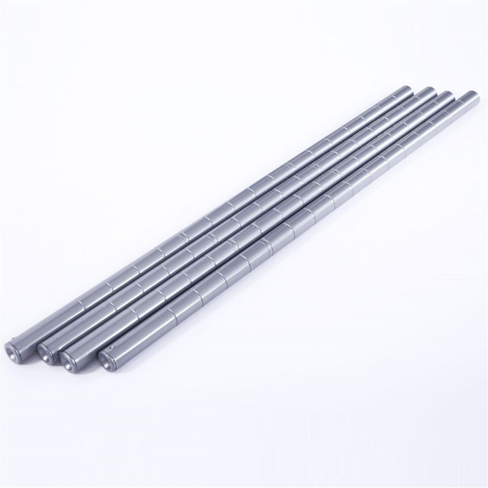 Ah-decor Storage Rack Length(cm) 47.50	Width(cm) 28.50 XM-207S Rectangle Carbon Steel Metal Assembly 4-Shelf Storage Rack Silver Gray