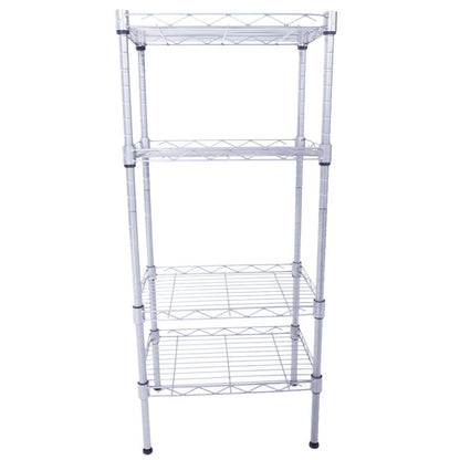 Ah-decor Storage Rack Length(cm) 47.50	Width(cm) 28.50 XM-207S Rectangle Carbon Steel Metal Assembly 4-Shelf Storage Rack Silver Gray