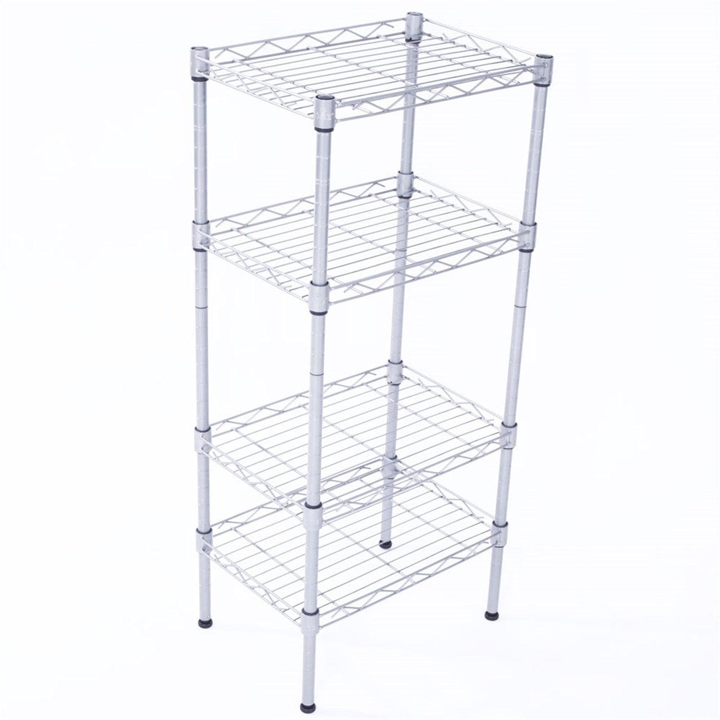 Ah-decor Storage Rack Length(cm) 47.50	Width(cm) 28.50 XM-207S Rectangle Carbon Steel Metal Assembly 4-Shelf Storage Rack Silver Gray
