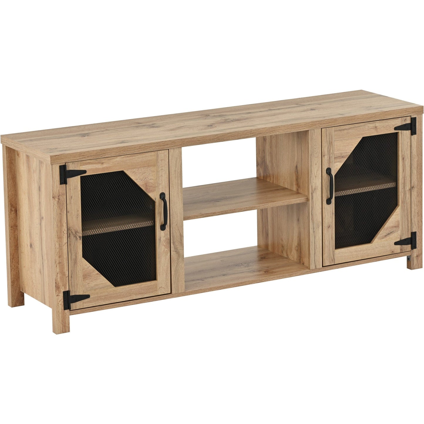 Ah-decpr TV Stand Modern TV Stand for 65'' TV with Large Storage Space, 3 Levels Adjustable shelves, Magnetic Cabinet Door, Entertainment Center for Living Room, Bedroom