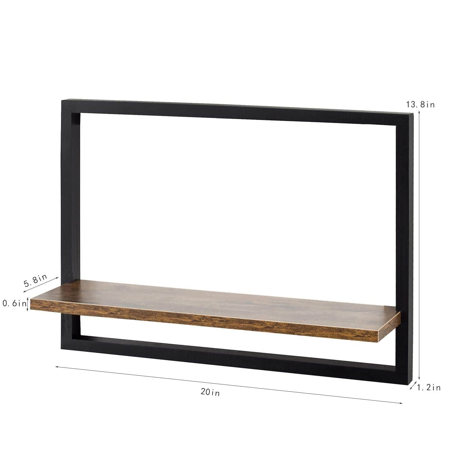 Ah-decor wall shelf 20‘’Wide AHDECOR Floating Wall Shelf, Hanging Decorative Wall Mounted Display Shelf, Wood Storage Shelves Decorate for Dining, Kitchen or Living Room, 1-Pack
