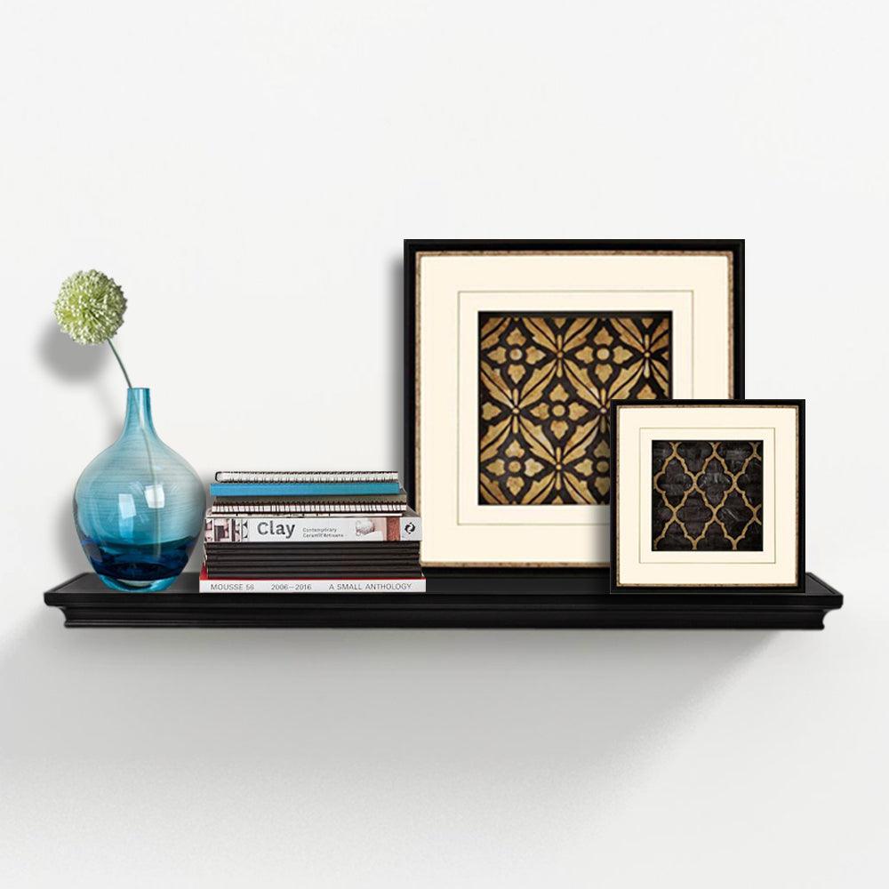 Ah-decor wall shelves 36 inch / Black AHDECOR Black Deep Floating Shelves Display Ledge Shelf with Invisible Blanket, Perfect Wooden Shelf for Living Room, Bedroom, Bathroom, and Kitchen Decor 36"