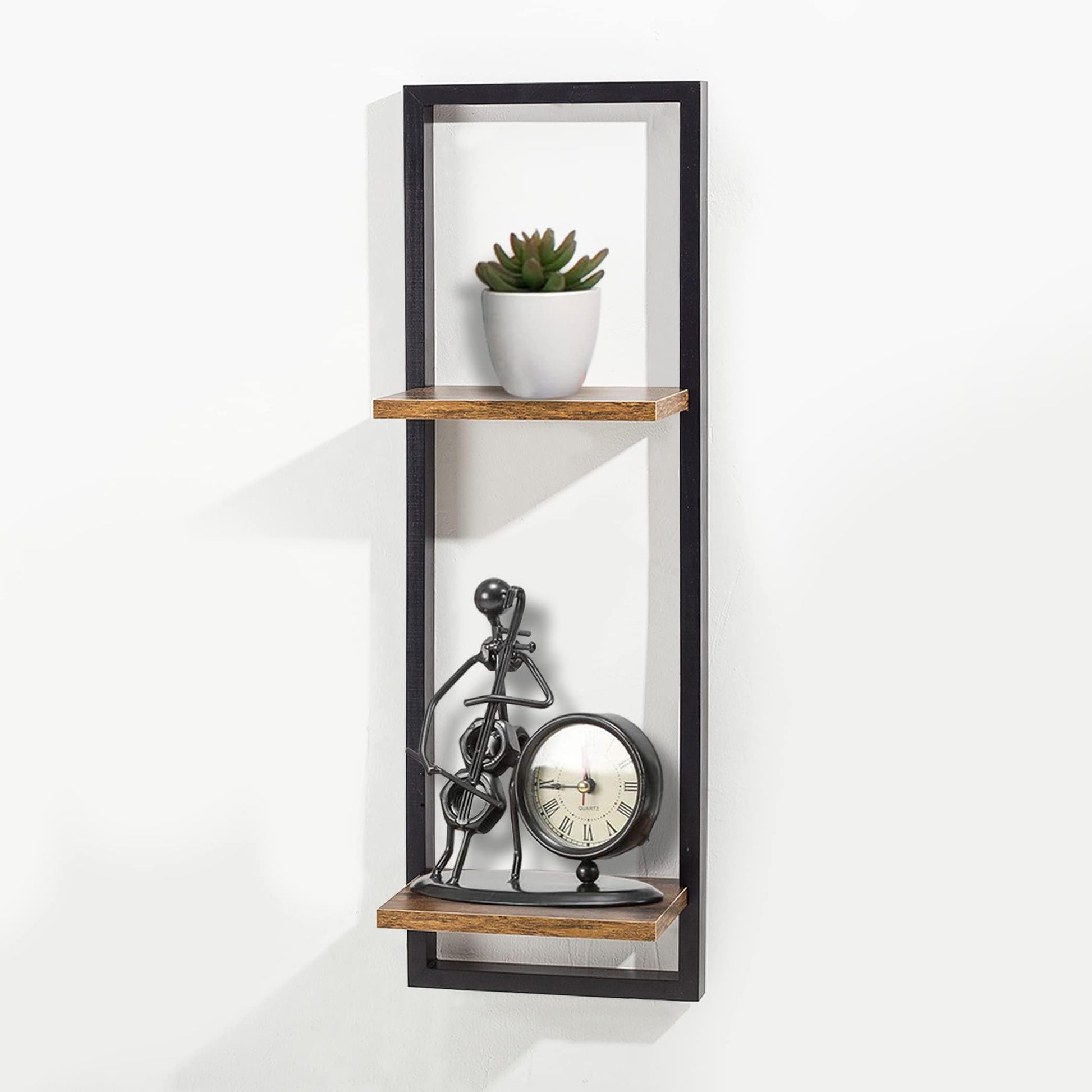 Ah-decor wall shelves 9.8''Wide AHDECOR Wall Mounted Floating Shelf, Hanging Wooden Shelves, Storage Shelf with Unique Design Decorates for Dining, Kitchen or Living Room, 1-Pack
