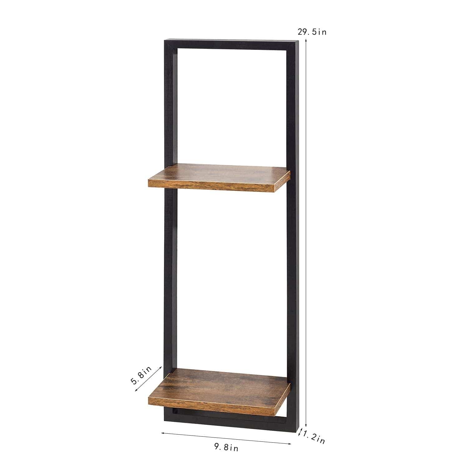Ah-decor wall shelves 9.8''Wide AHDECOR Wall Mounted Floating Shelf, Hanging Wooden Shelves, Storage Shelf with Unique Design Decorates for Dining, Kitchen or Living Room, 1-Pack